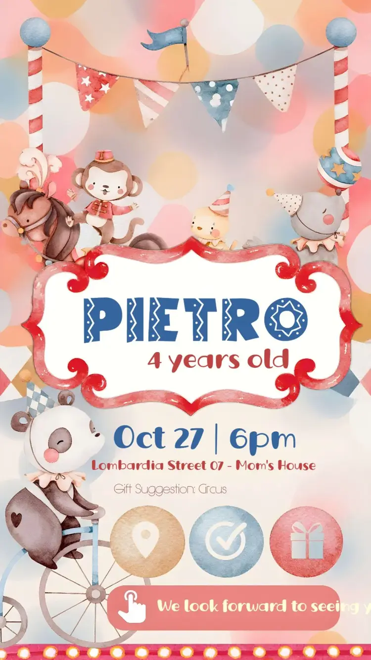 Girl Circus invitation