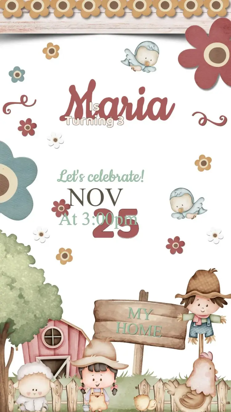 Farm Birthday Invitation