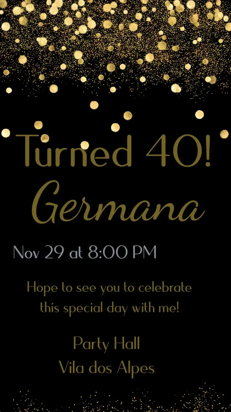 Invite Adult Birthday editable and customizable