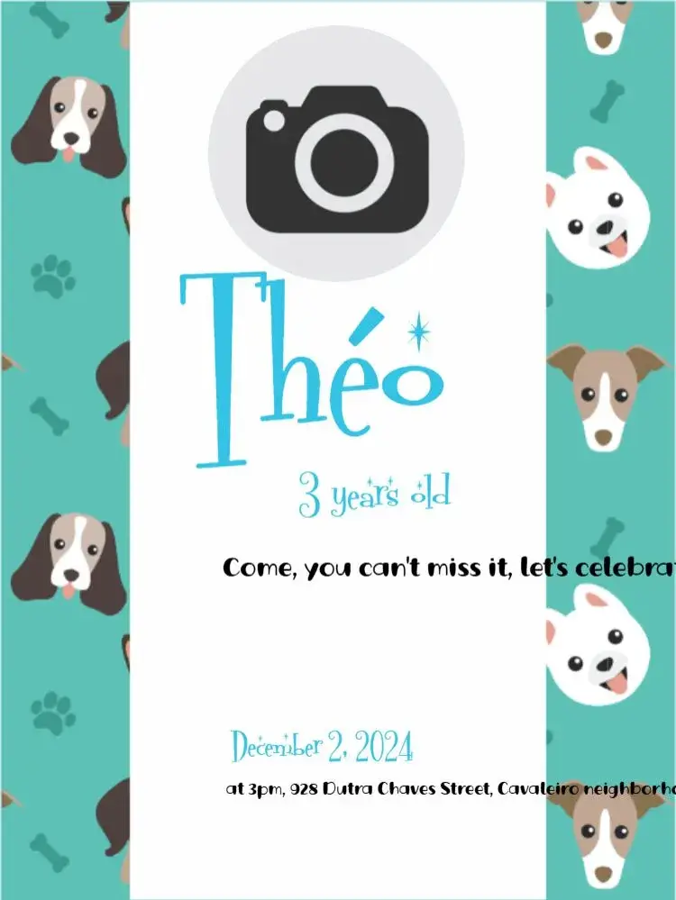 Cat And Dog Kids invitation