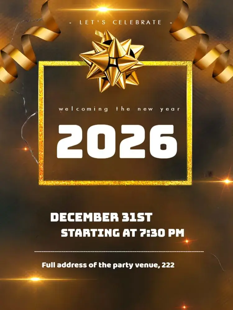 New Year's Eve New Year's Eve invitation