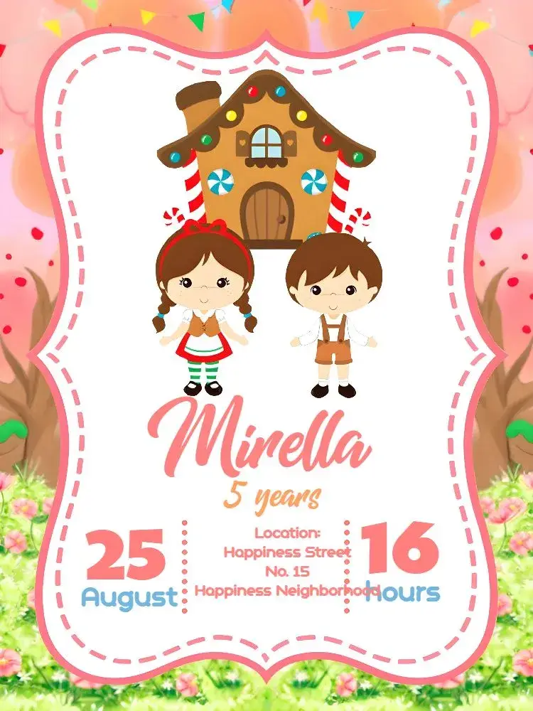 João And Maria Frame invitation