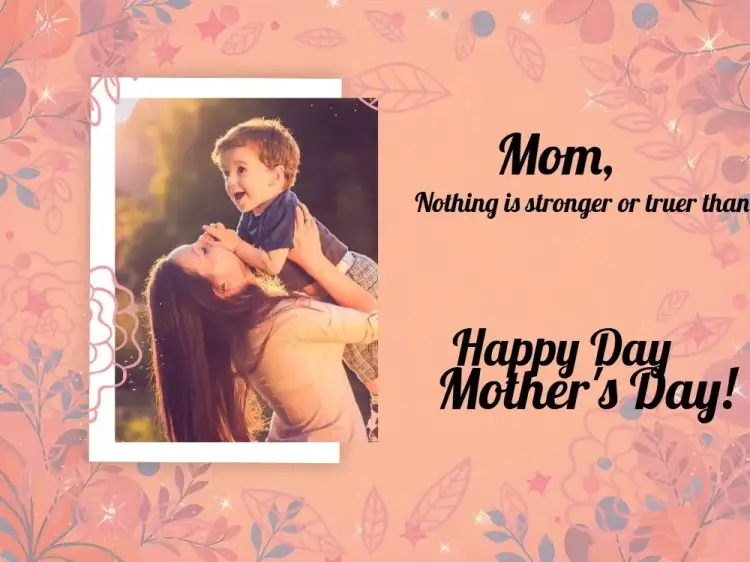 Mother's Day Photo Card With Leaf invitation
