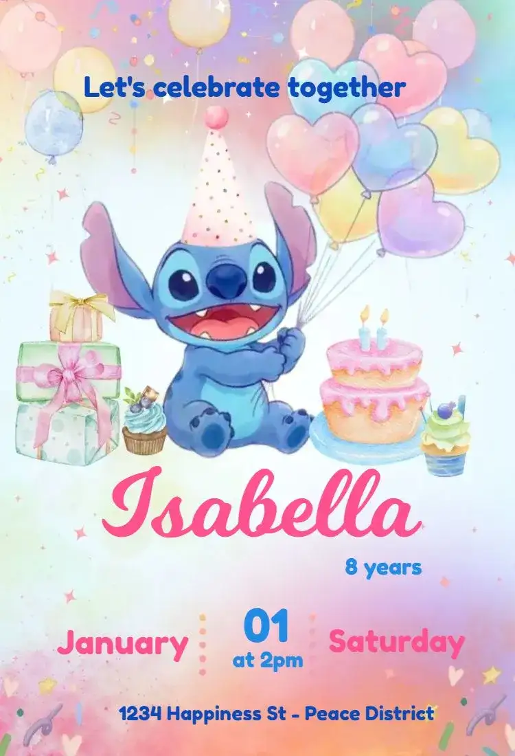 Stitch Watercolor Balloons