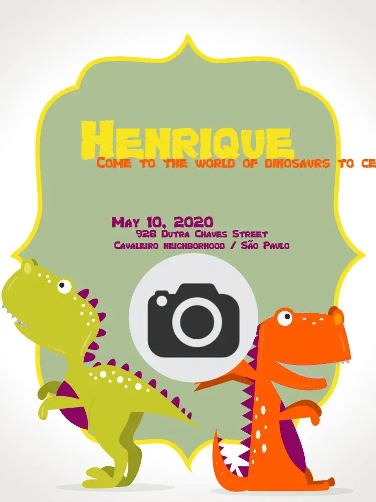 Invite Dinosaur Party editable and customizable