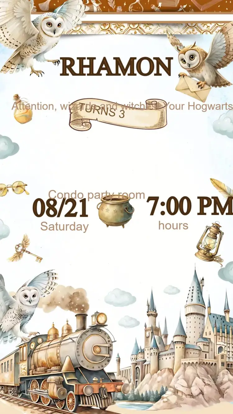 Harry Potter Birthday Invitation