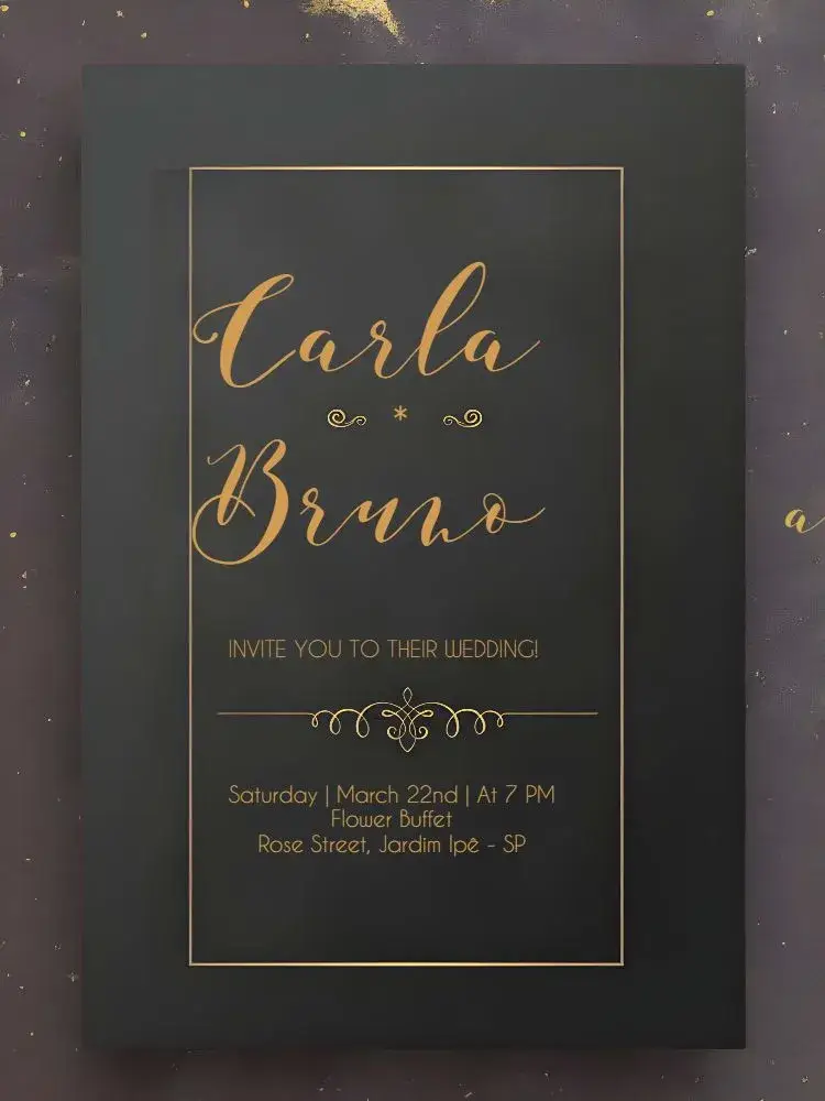 Elegant Minimalist Wedding invitation
