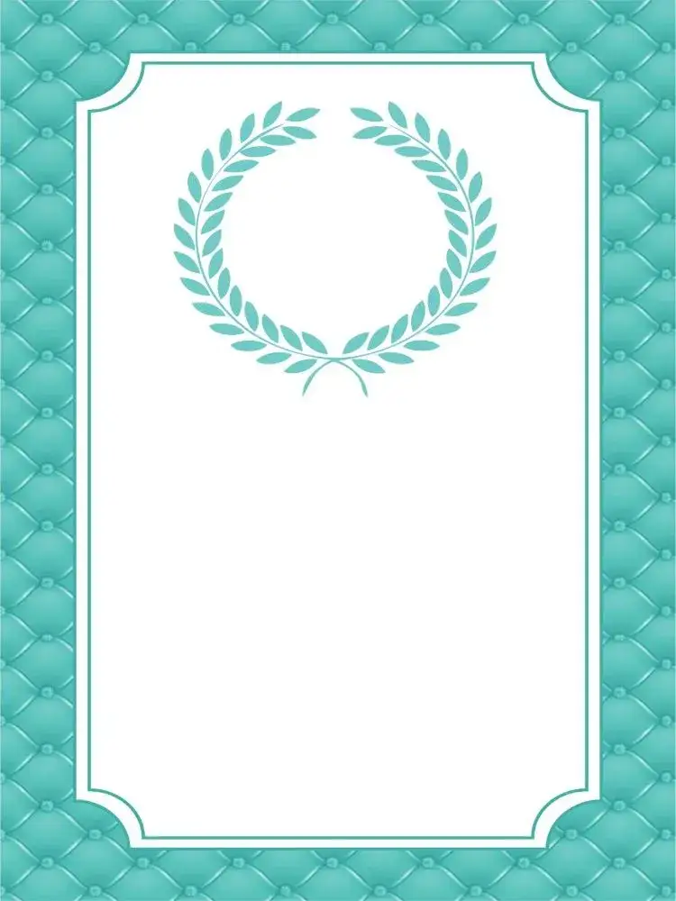 Invitation Blue Wedding Frame Nuptial Leaves – Wedding theme soft blue, green leaves, elegant, romantic, modern