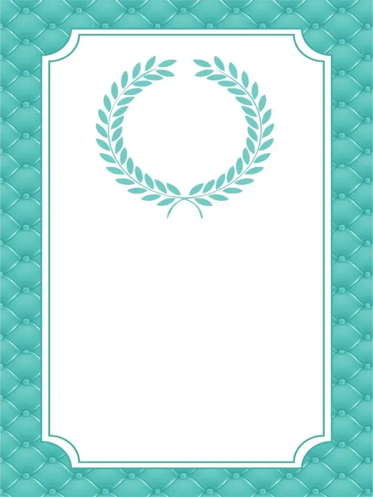 Blue Wedding Frame Nuptial Leaves invitation