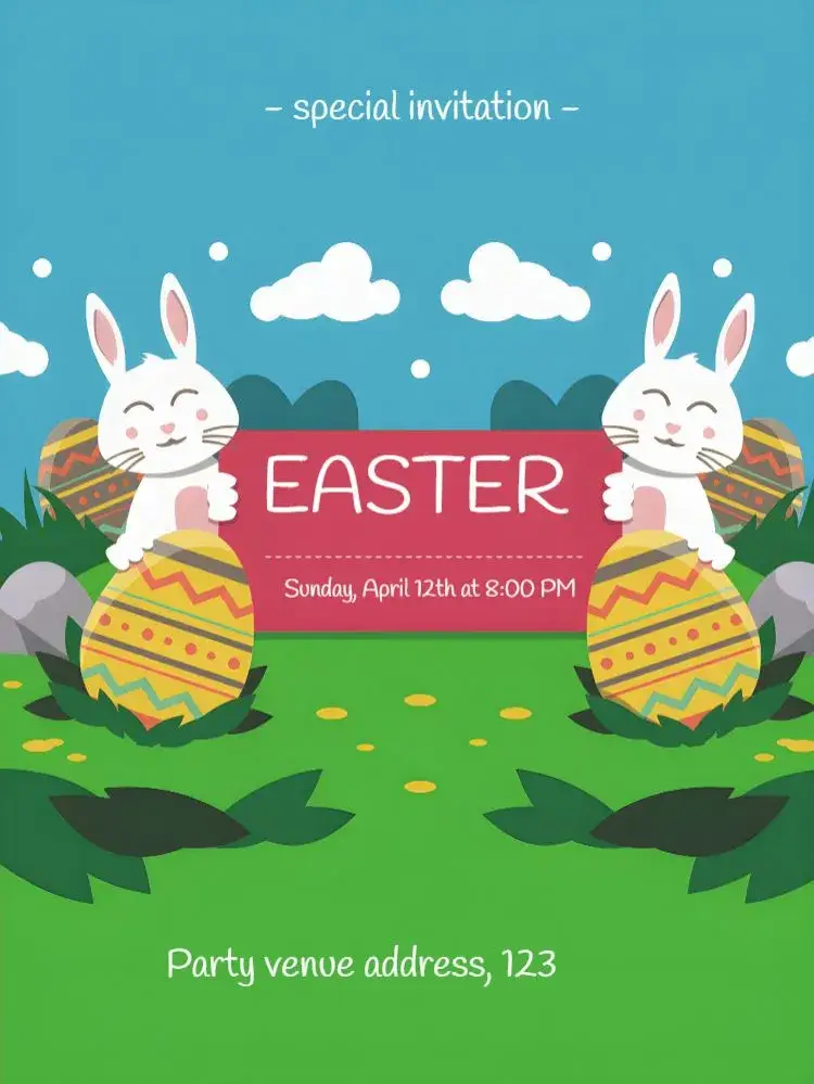 Easter Eggs invitation