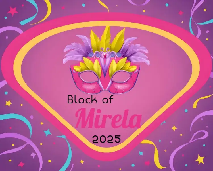Invitation Carnival Ventarola Bloquinho Fan – Commemorative Dates theme colorful, festive, tropical, fun-filled, bright, cheerful