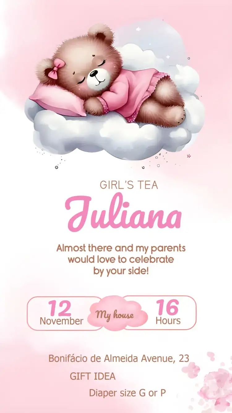 Baby Shower Little Bear Sky