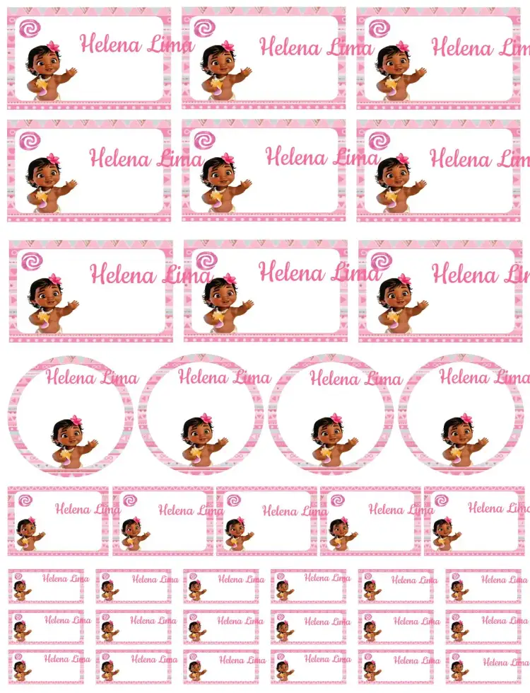 Invitation Moana Baby – Card theme tropical, aqua, colorful, fun, nautical, childish