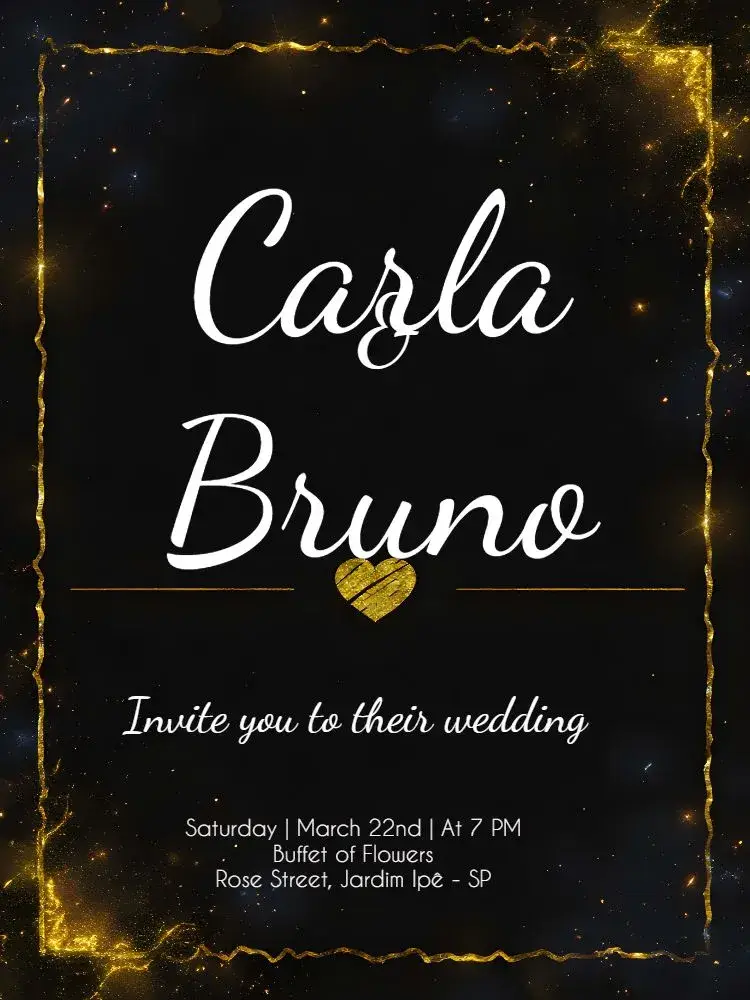 Minimalist Heart Wedding invitation