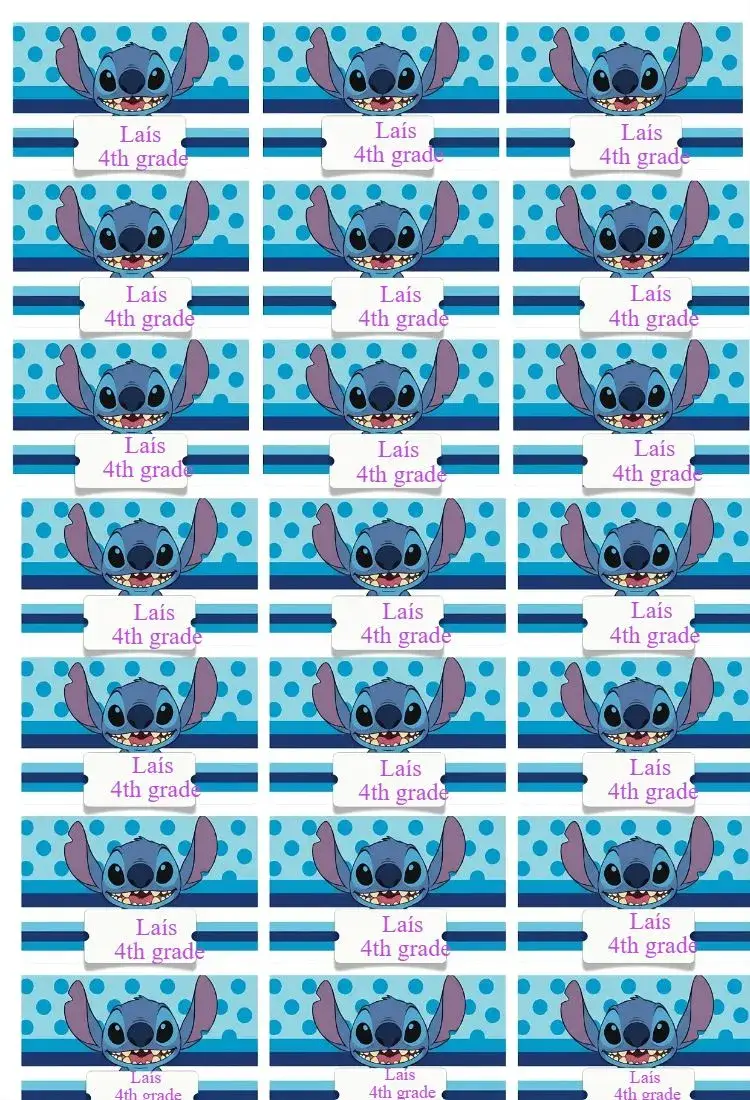 Stitch School Label invitation