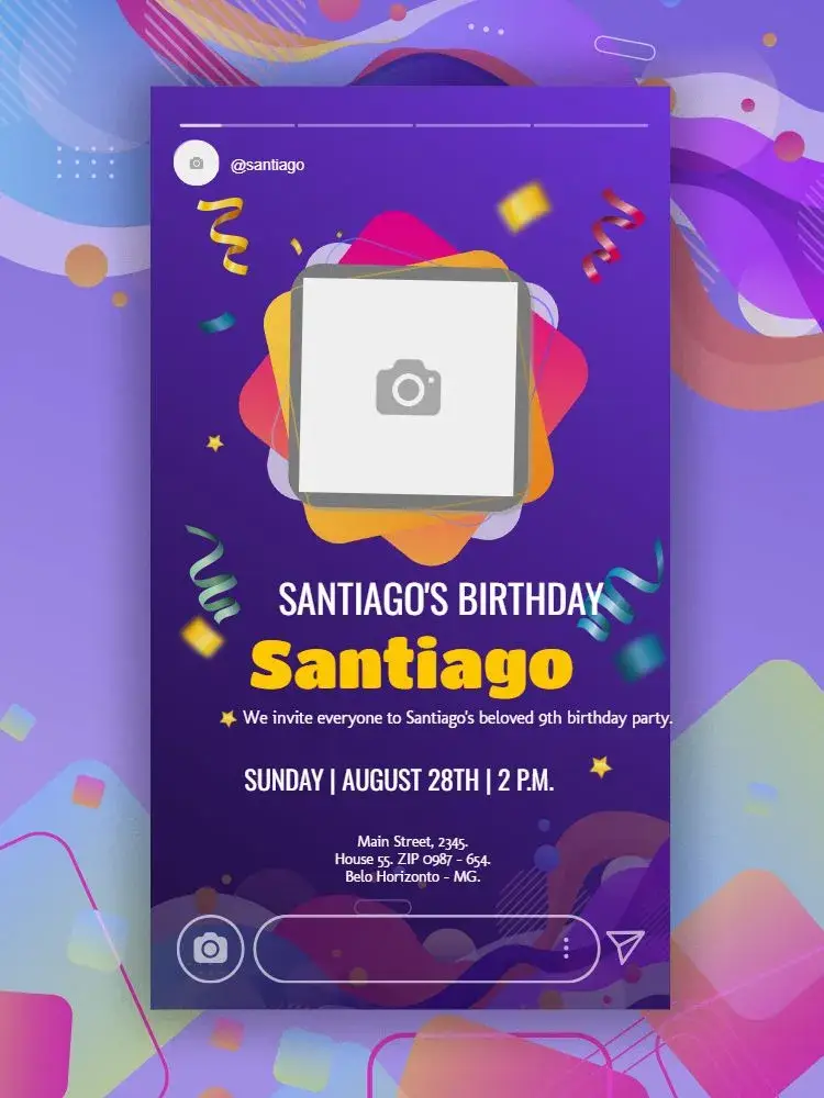 Modern Social Media Party invitation