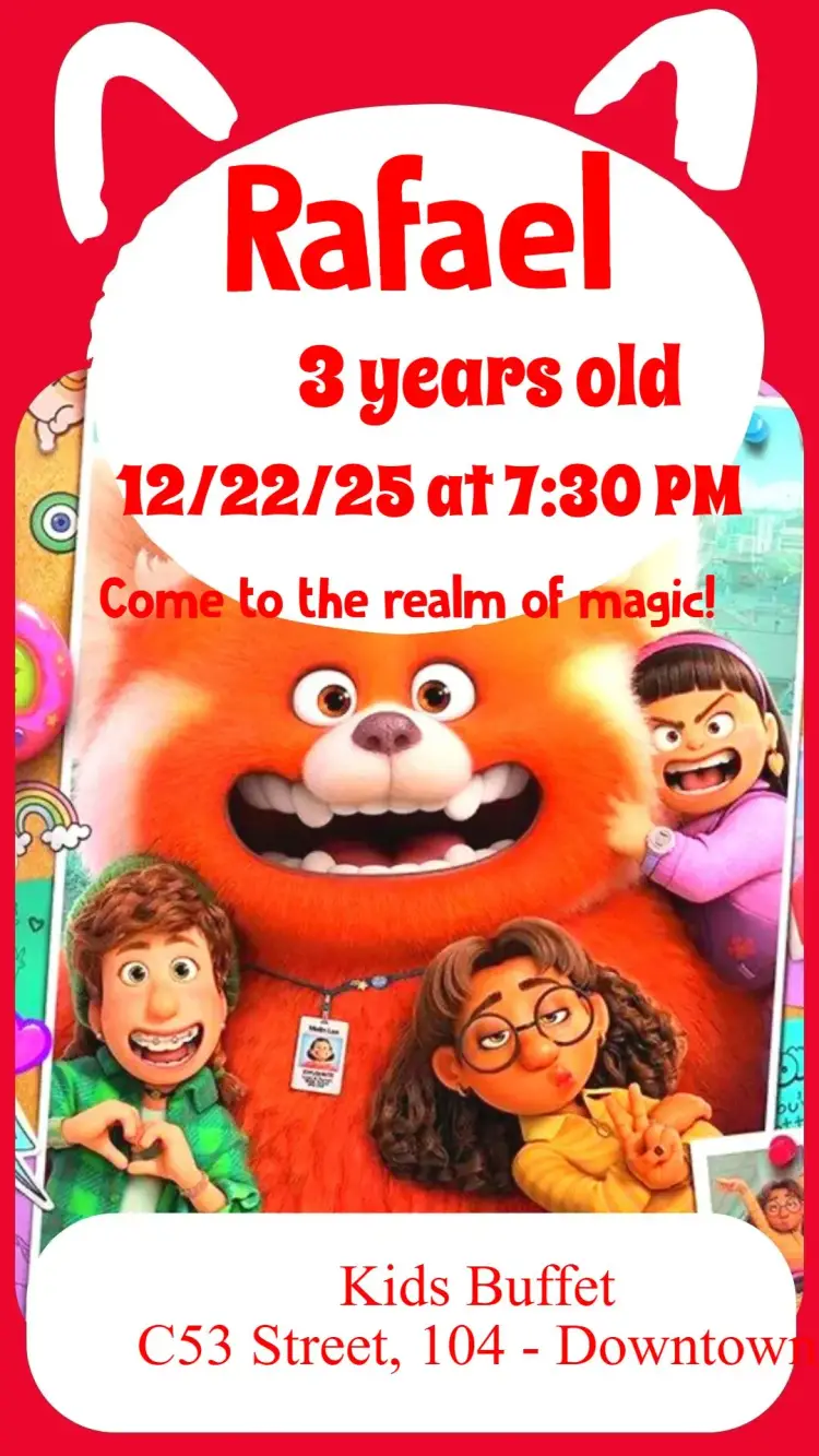 Red is a Beast invitation