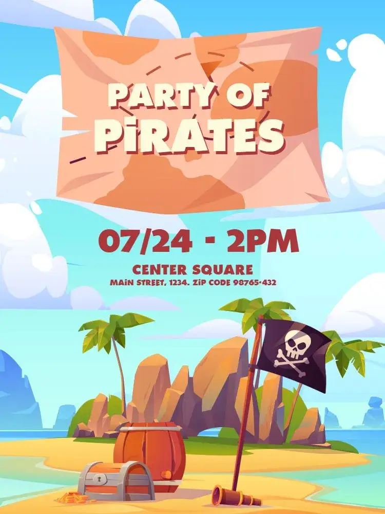 Pirate Encounter Celebration invitation