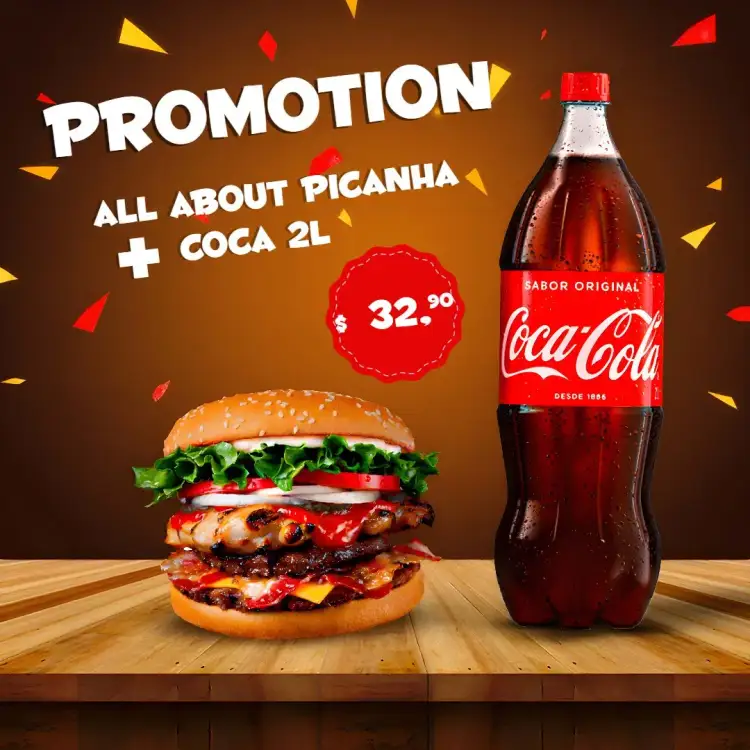 Invitation Post For Bacon Burger Joint – Most searched for theme modern, fun, vibrant, gastronomic, themed