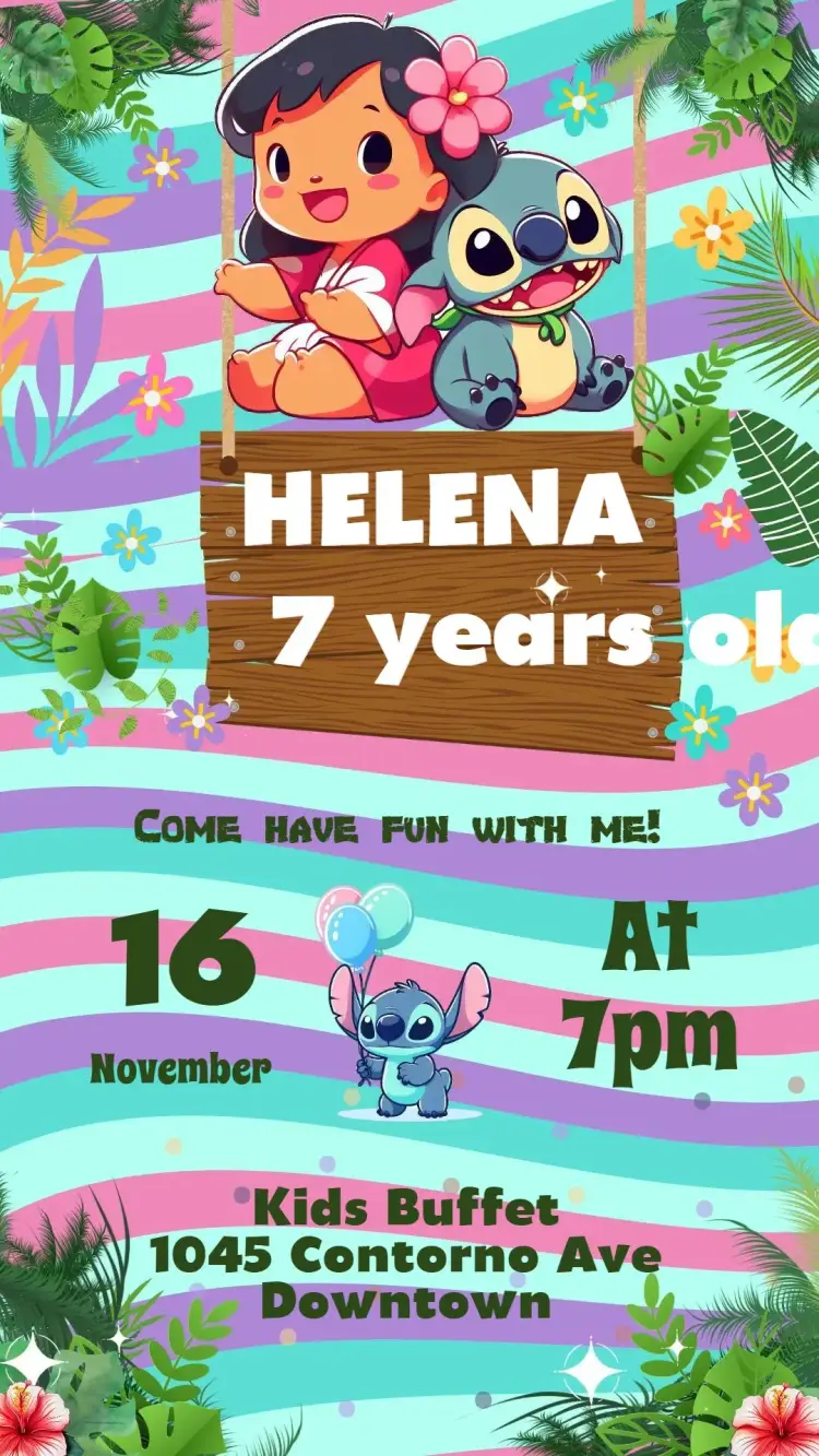 Lilo and Stitch invitation