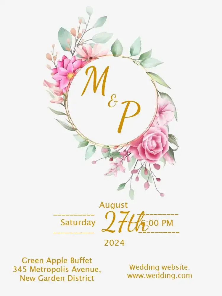 Watercolor Floral Wedding