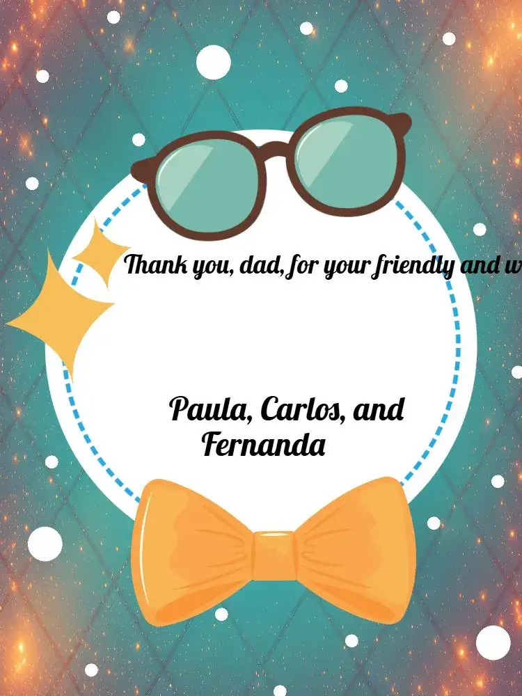 Invitation Blue Father's Day Card – Commemorative Dates theme modern, cheerful, graphic, colorful, family-friendly