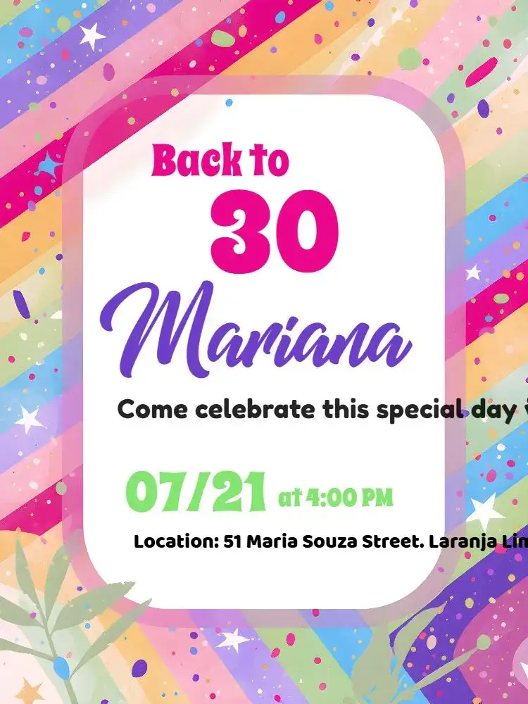 Invitation Suddenly 30 Pink – Birthday theme modern, colorful, vibrant, youthful, elegant