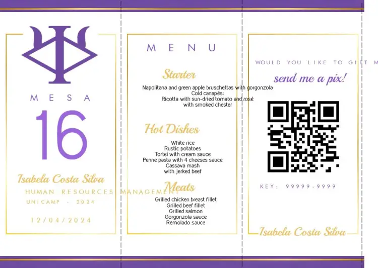 Menu Triangle Graduation in HR Management Triangle invitation