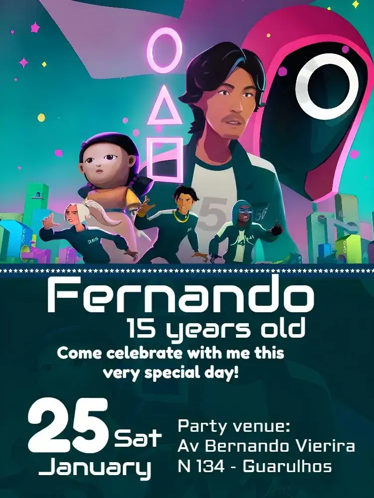 Invitation Round 6 Netflix – Most searched for theme modern, vibrant, themed, graphic, fun