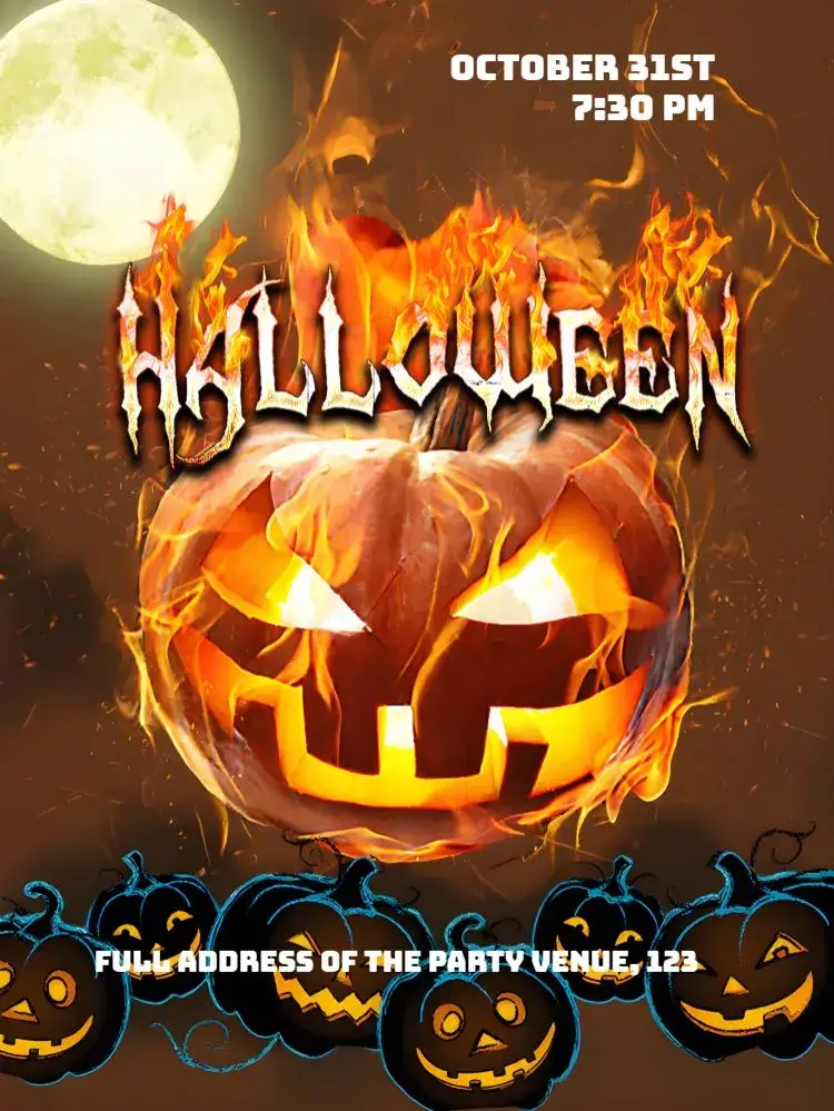 Halloween Skulls invitation