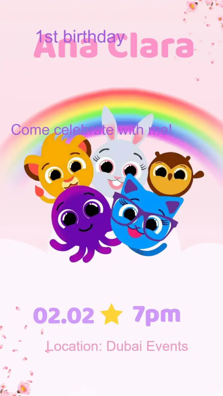 Invitation Birthday Invitation Bolofofos – Kids' Birthday Party theme colorful, playful, fun, thematic, cheerful, childlike