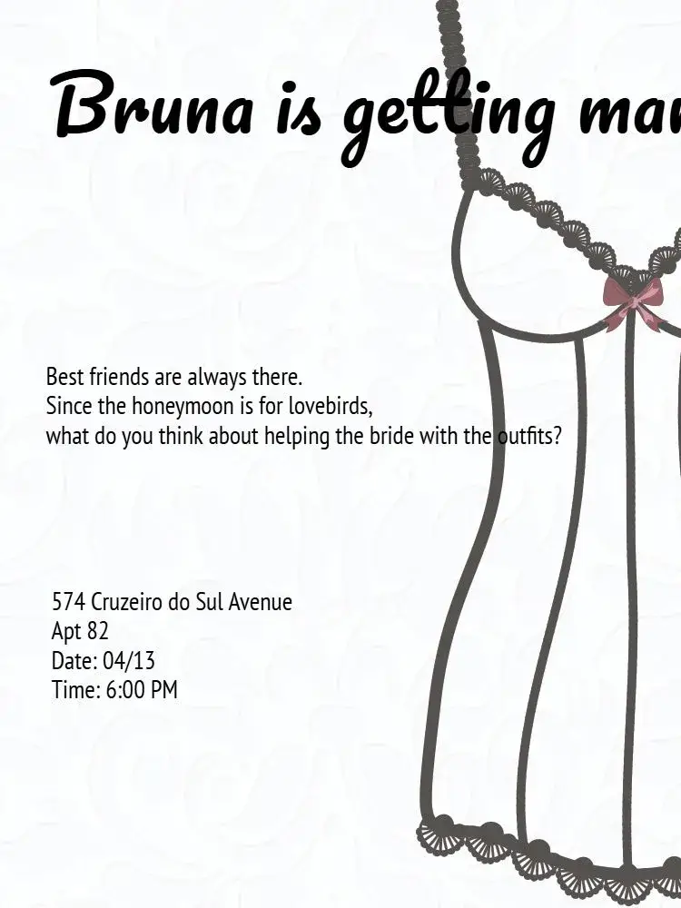 Personalized Lingerie Tea Party invitation