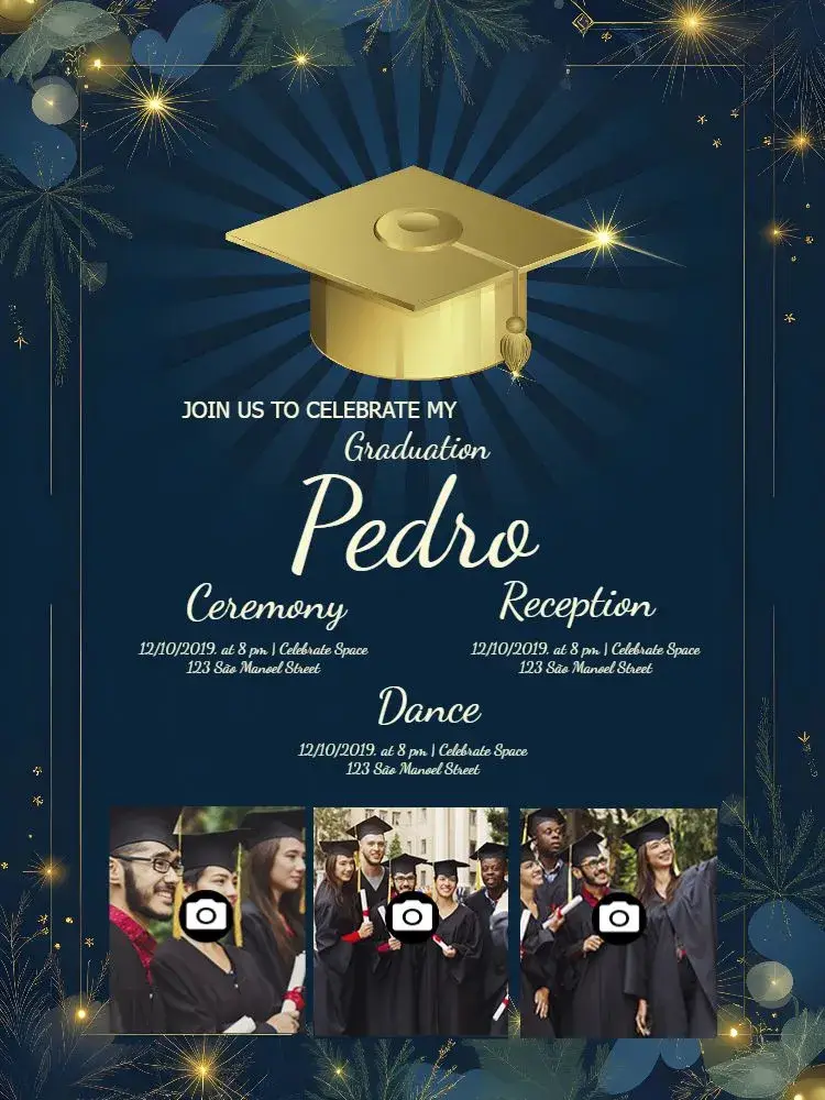 High School Graduation With Photos invitation