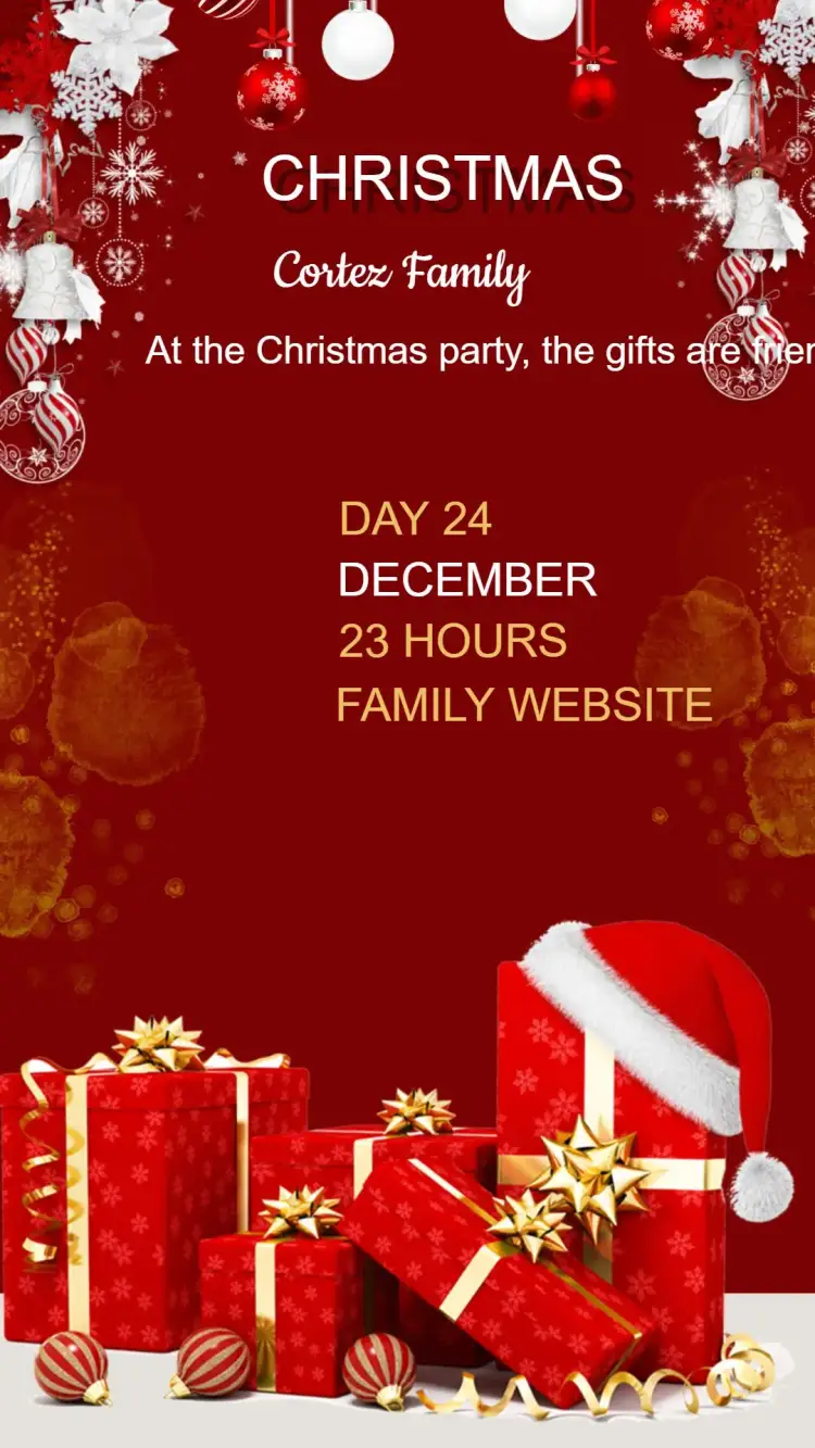 Invitation Christmas Party Birthday Invitation – Commemorative Dates theme festive, colorful, classic, cheerful, Christmas-inspired, magical