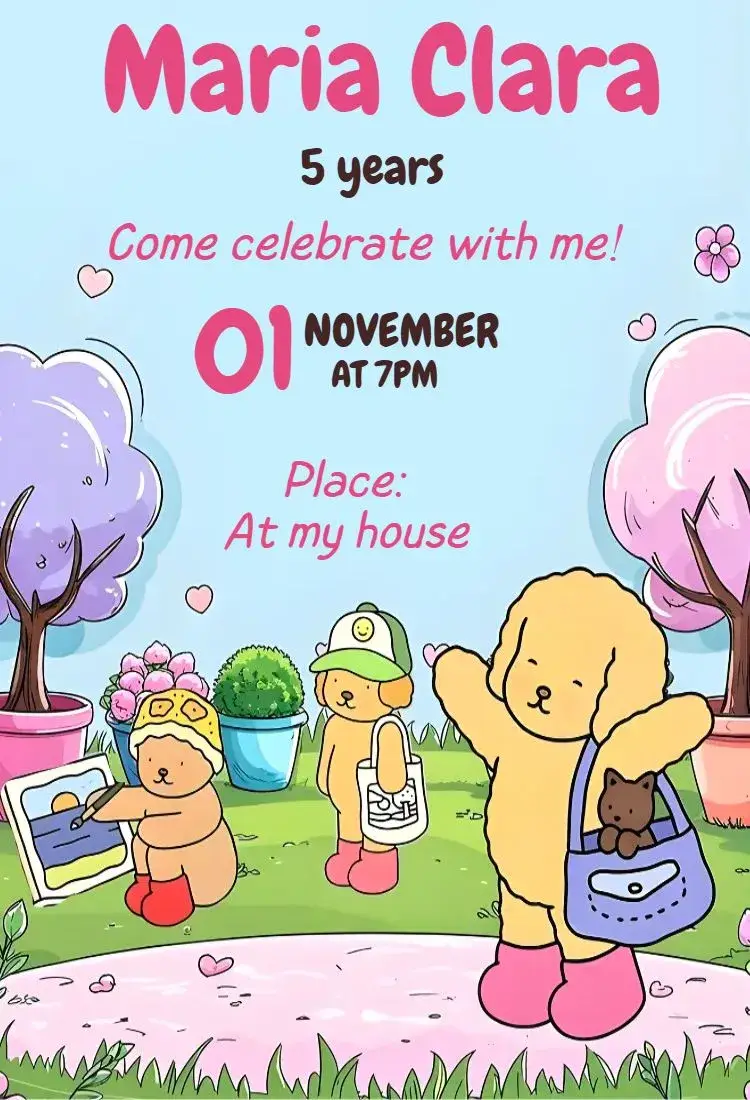 Invite Bobbie Goods Digital Invitation editable and customizable