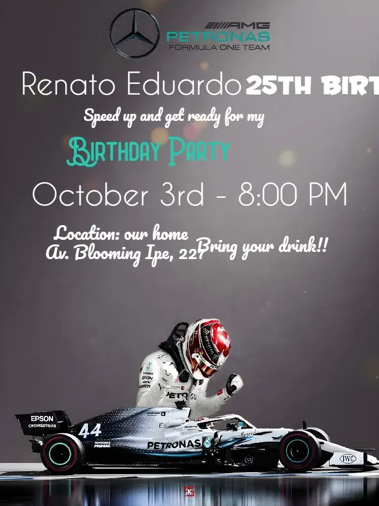 Mercedes Formula 1 Lewis invitation