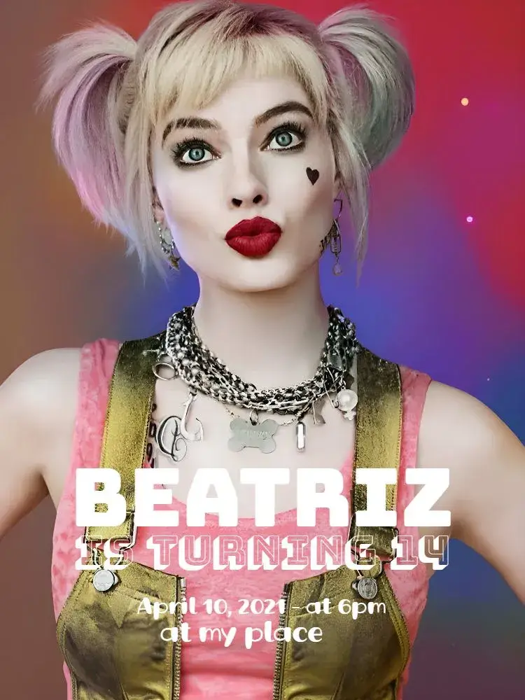 Harley Quinn Chain invitation