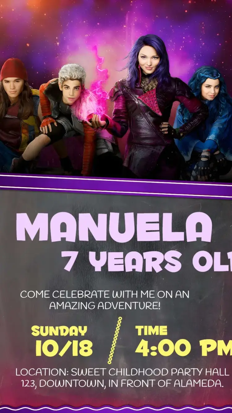 Descendants Movie Ben invitation