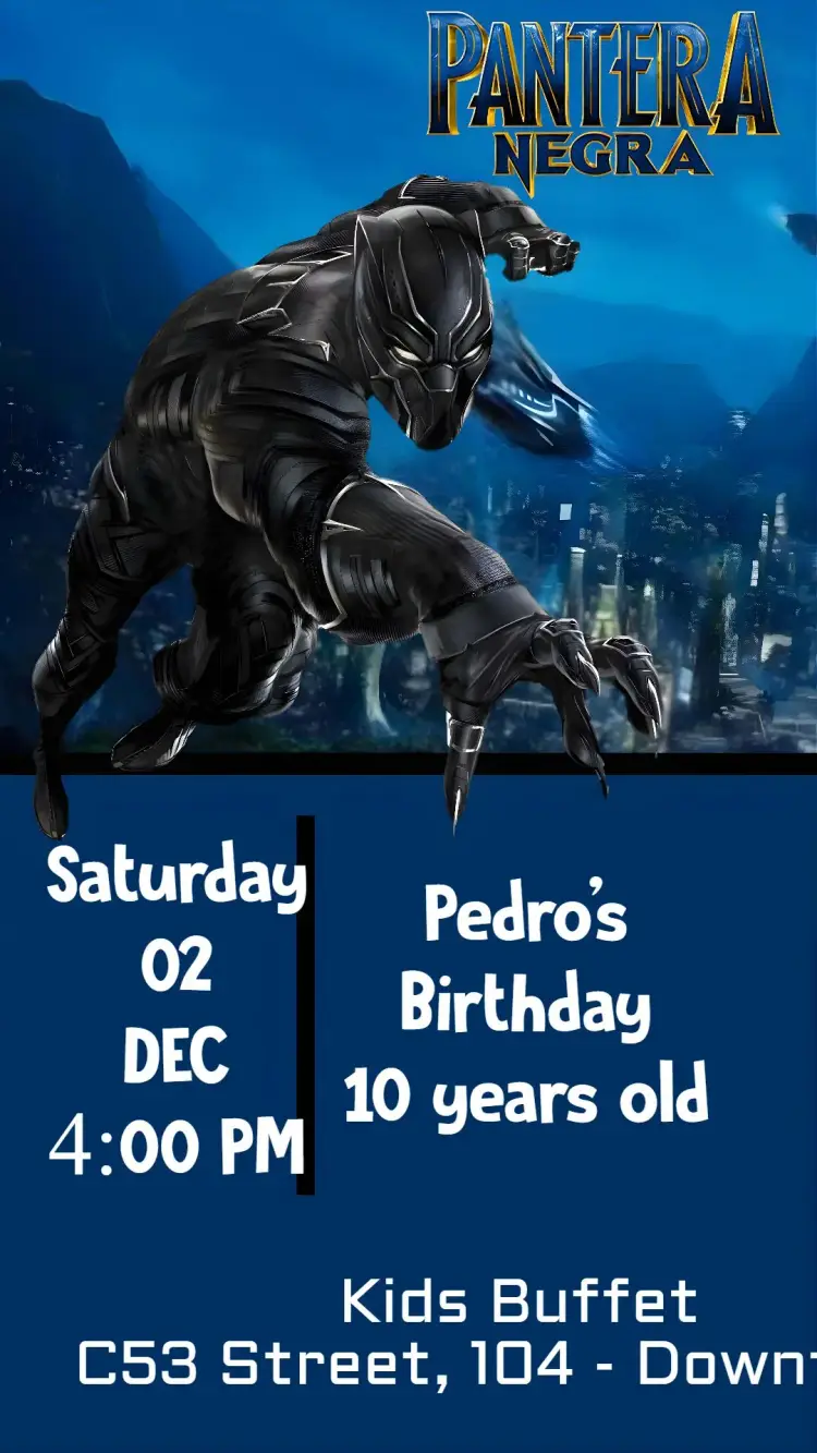 Black Panther invitation