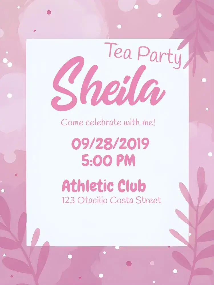 Invitation Bridal Shower Flowers – Bridal Shower theme floral, delicate, romantic, pink, modern