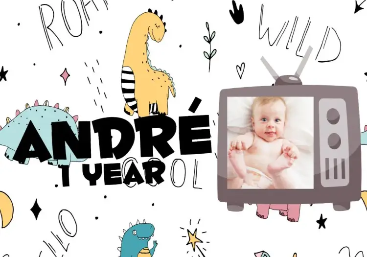 Dinosaur Kids Photo Party invitation