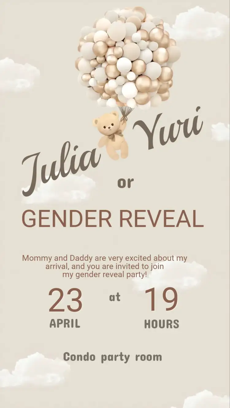 Gender Reveal Party Invitation