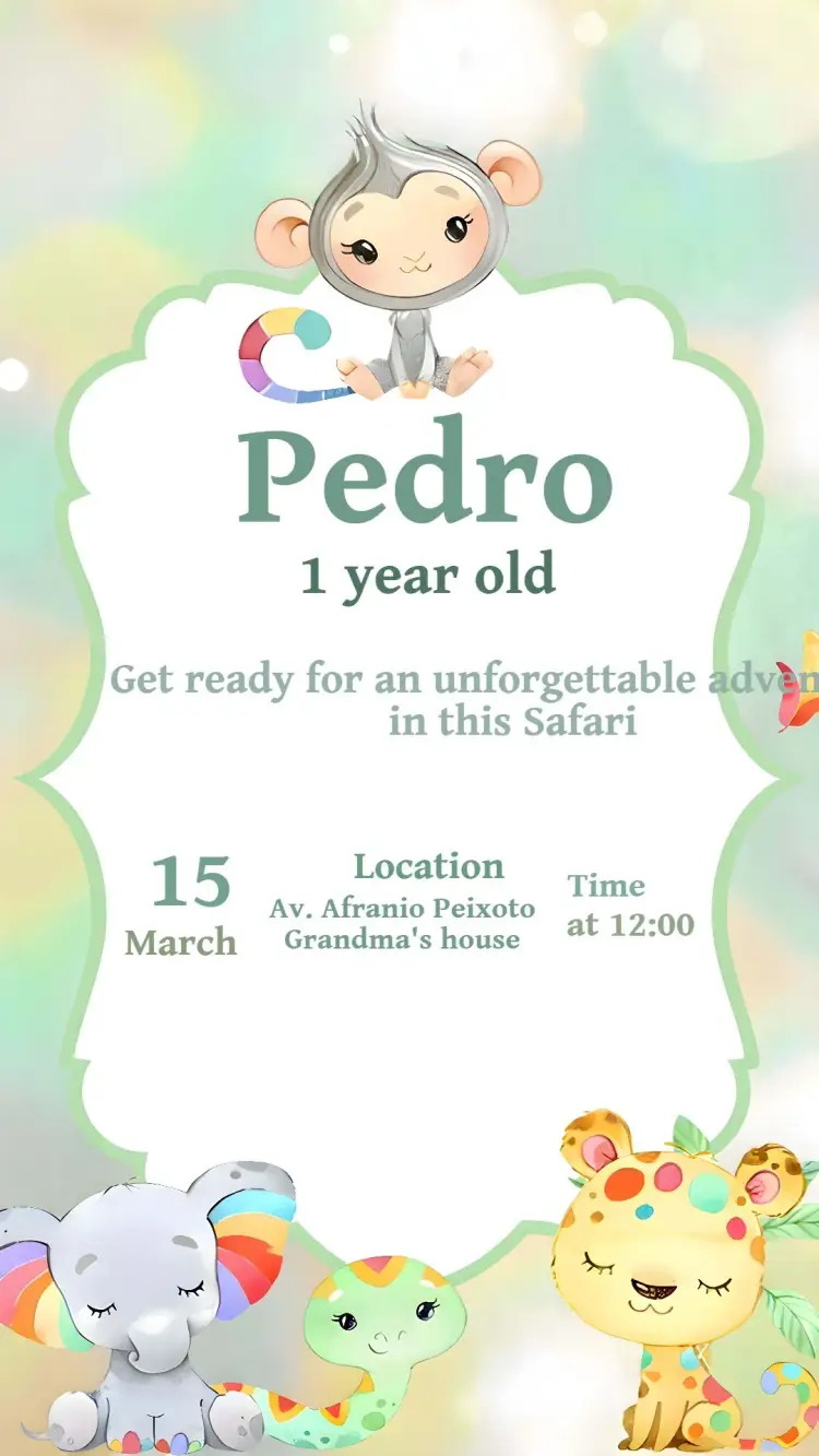 Safari Kids invitation