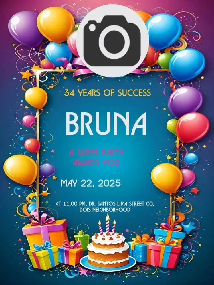 Colorful RSVP invitation