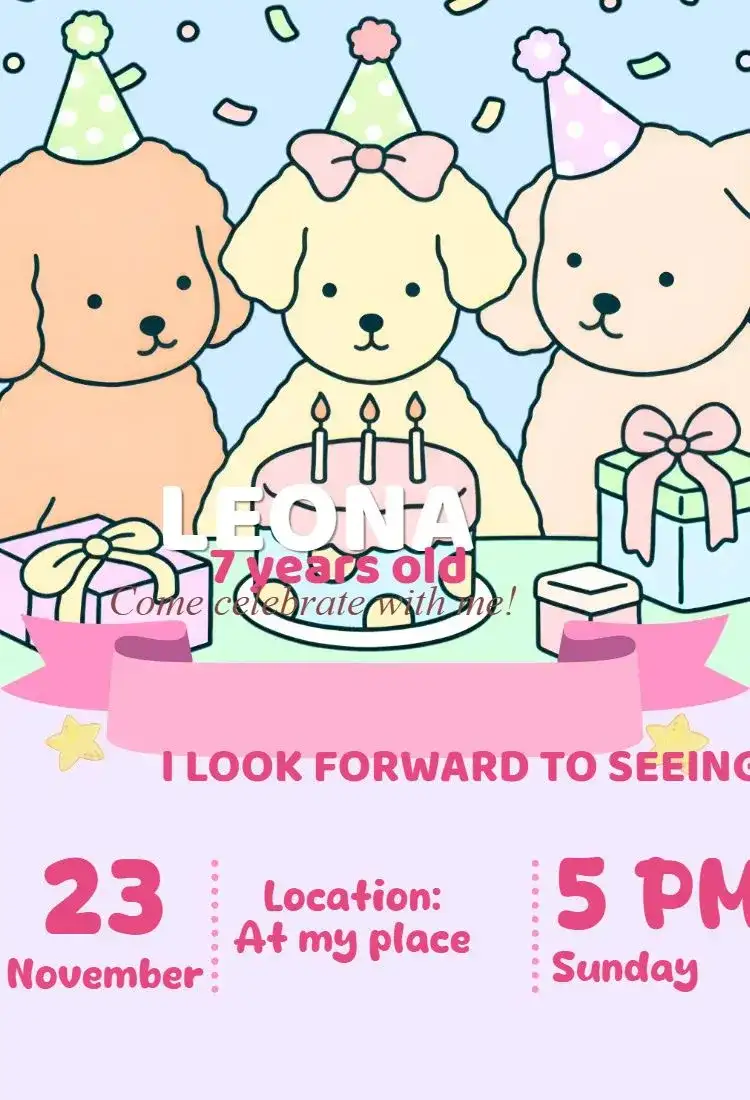 bobbie goods candy color digital invitation
