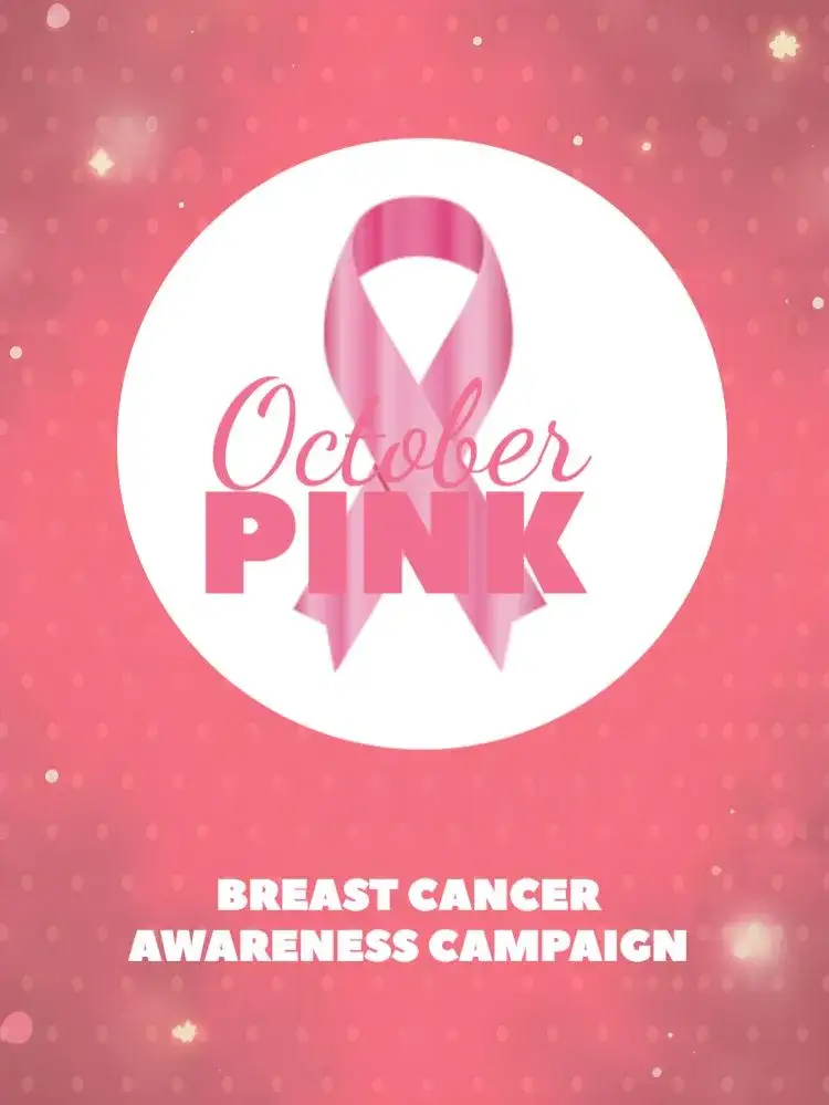 Invitation Post For Breast Cancer Awareness Month – Most searched for theme pink, minimalist, modern, informative, floral