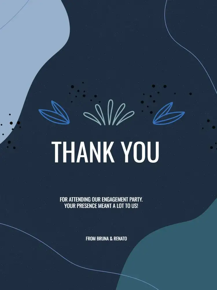 Invitation Personalized Blue Children's Thank You Card – Card theme blue, modern, childish, fun, elegant, customizable