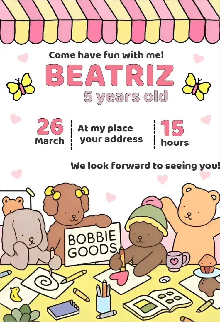 Bobbie Goods 6 invitation