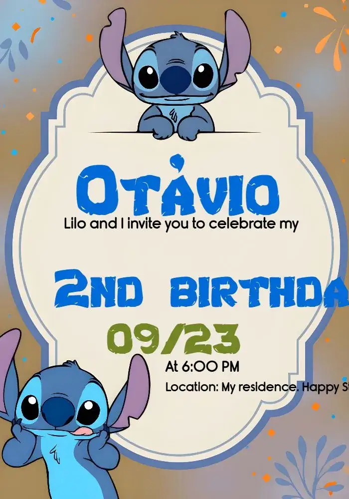 Invitation Stitch Flowers – Most searched for theme floral, colorful, fun, childish, themed, modern