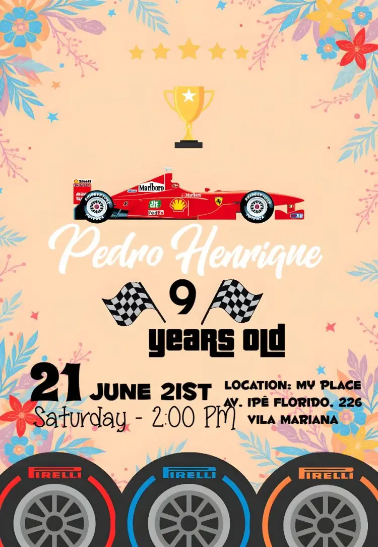 Formula 1 Ayrton invitation